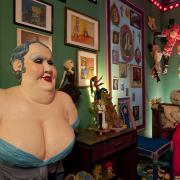 Digital image IRC.2012.04941 showing Greer Lankton's permanent installation, It's all about ME, Not You, at the Mattress Factory, 2009.