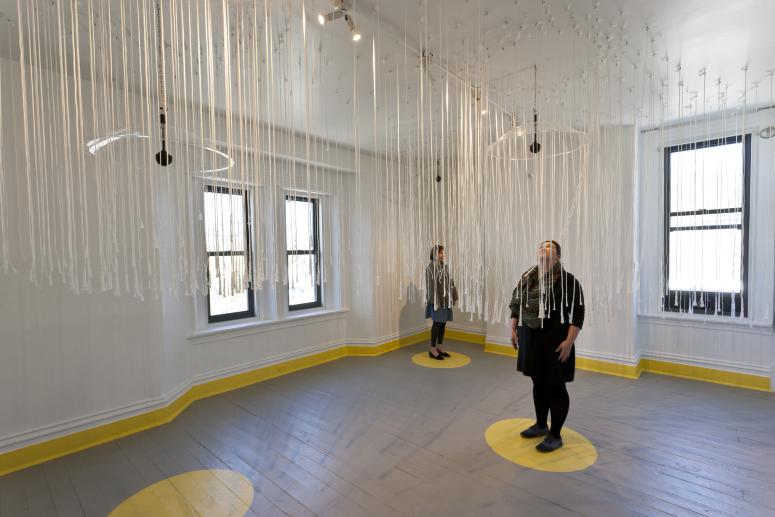 Digital image IRC.2012.04951 showing Nick Liadis's installation, Space of Sound/Sound of Space, at the Mattress Factory, 2012.