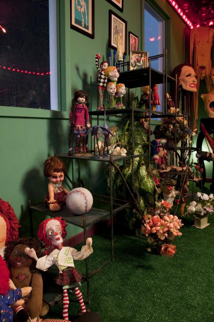 Digital image IRC.2012.04927 showing Greer Lankton's permanent installation, It's all about ME, Not You, at the Mattress Factory, 2009.