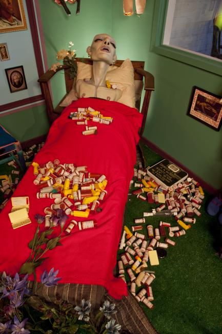 Digital image IRC.2012.04900 showing Greer Lankton's permanent installation, It's all about ME, Not You, at the Mattress Factory, 2009.