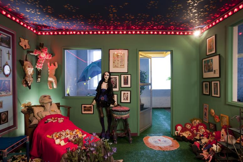 Digital image IRC.2012.04931 showing Greer Lankton's permanent installation, It's all about ME, Not You, at the Mattress Factory, 2009.
