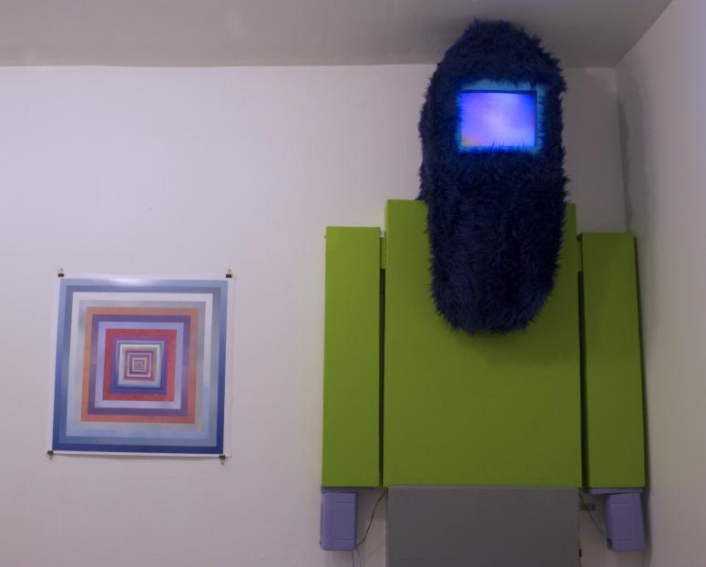 Digital image IRC.2012.04853 showing Thad Kellstadt's installation, Piece in/Piece Out, at the Mattress Factory, 2006.