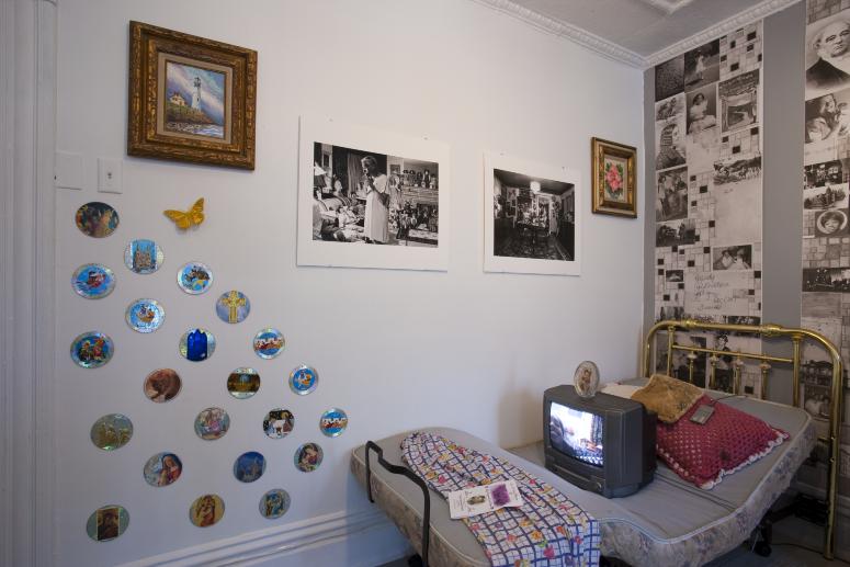 Digital image IRC.2012.04795 showing Victoria Hruska and LaToya Ruby Frazier's installation, 1921 Braddock Summoning 1982, at the Mattress Factory, 2009.