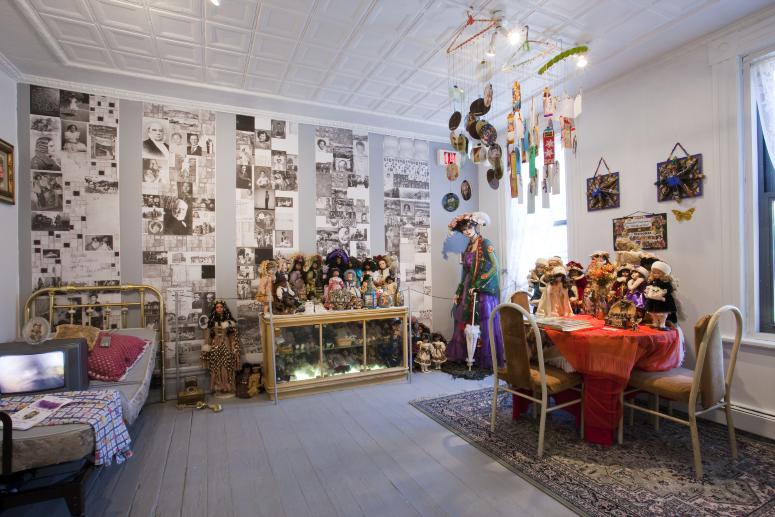 Digital image IRC.2012.04788 showing Victoria Hruska and LaToya Ruby Frazier's installation, 1921 Braddock Summoning 1982, at the Mattress Factory, 2009.