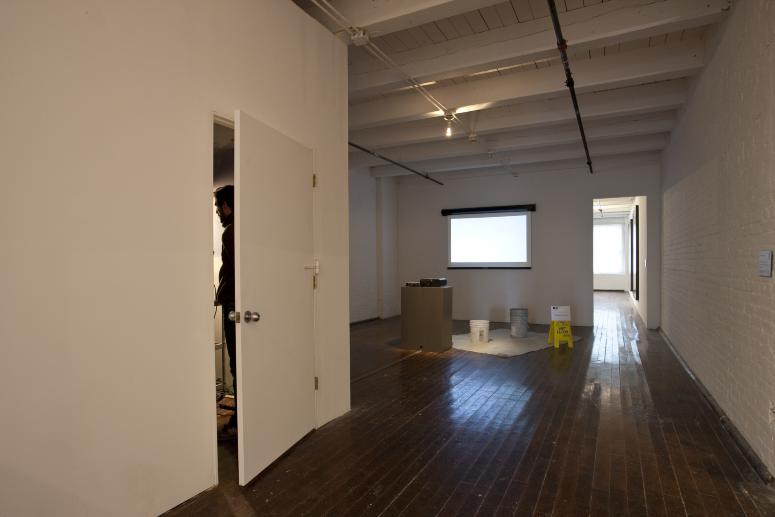 Digital image IRC.2012.04726 showing Jonn Herschend's installation, Self Portrait as a PowerPoint Proposal for an Amusement Park Ride, at the Mattress Factory, 2009.