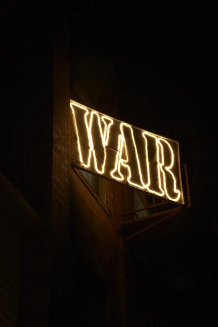 Digital image IRC.2012.04444 showing Anita Dube's installation, 5 Words, at the Mattress Factory, 2007.