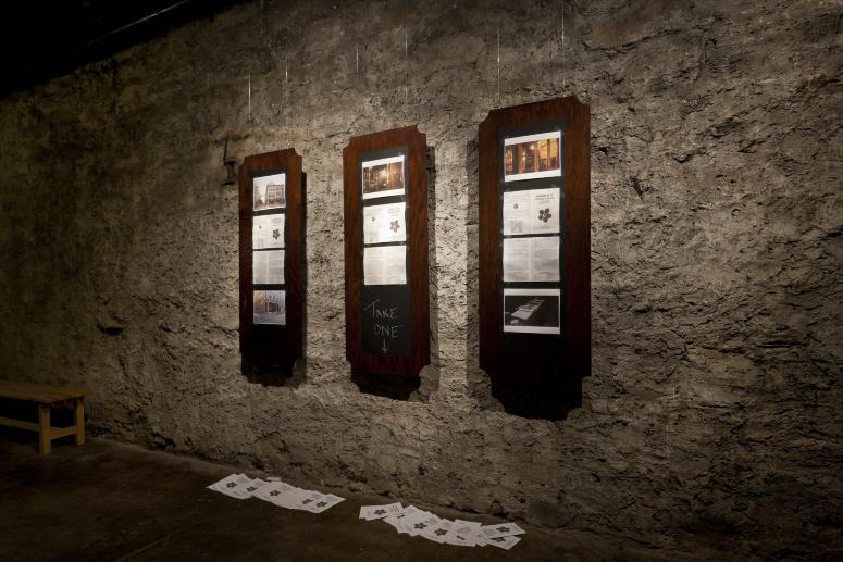 Digital image IRC.2012.06989 showing Glenn Loughran's installation, Squatter Sovereignty: The General Will, at the Mattress Factory, 2011.