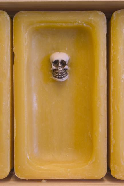 Digital image IRC.2012.04354 showing Angel Delgado's installation, Memorias acumuladas, at the Mattress Factory, 2004.