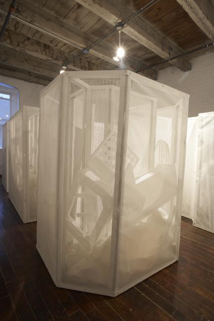 Digital image IRC.2012.04427 showing Anita Dube's installation, 5 Words, at the Mattress Factory, 2007.