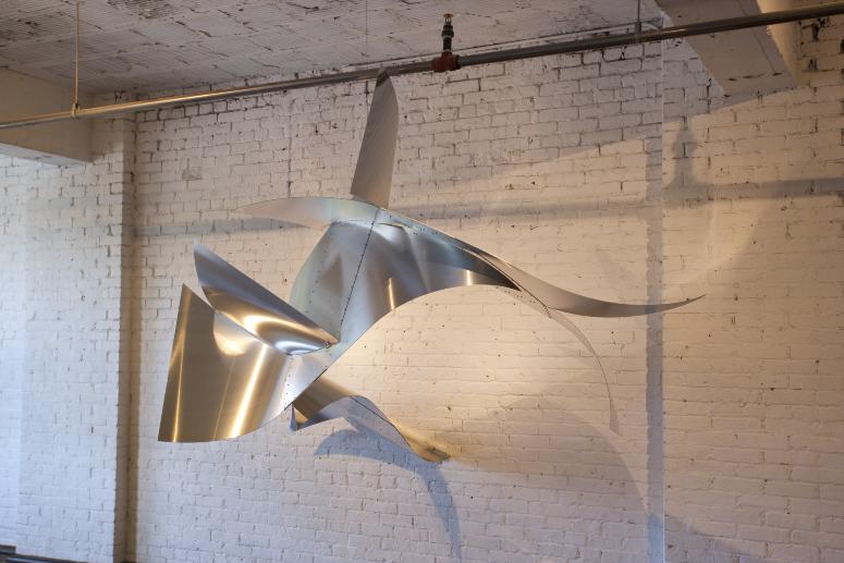 Digital image IRC.2012.04156 showing Dee Briggs's installation, Parasitic Reflectivity in a 90º Two-Step, at the Mattress Factory, 2010.