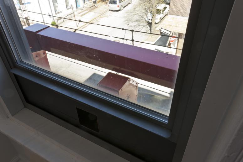 Digital image IRC.2012.04158 showing Dee Briggs's installation, Art You Can Get into...If You Have $12, at the Mattress Factory, 2012.