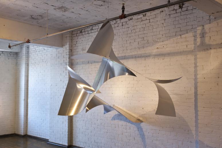 Digital image IRC.2012.04155 showing Dee Briggs's installation, Parasitic Reflectivity in a 90º Two-Step, at the Mattress Factory, 2010.