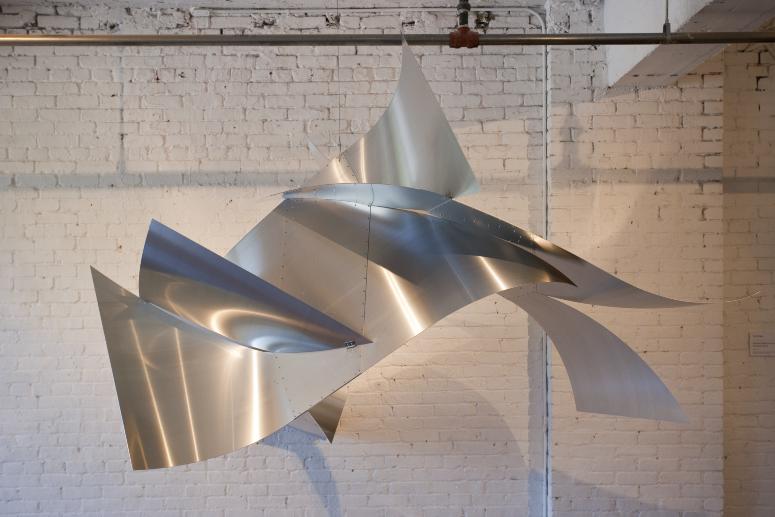 Digital image IRC.2012.04150 showing Dee Briggs's installation, Parasitic Reflectivity in a 90º Two-Step, at the Mattress Factory, 2010.