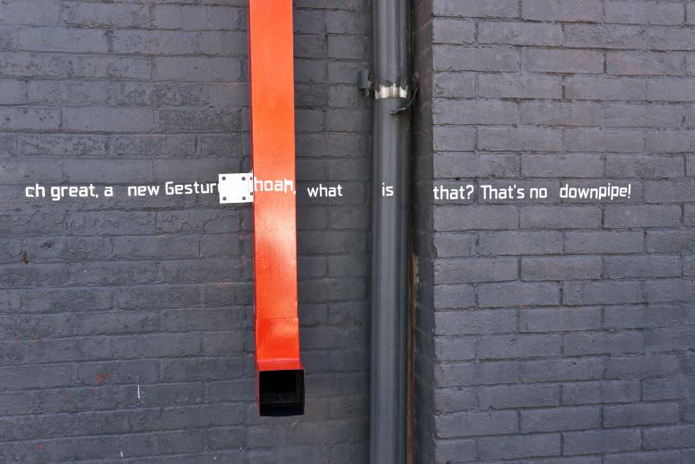 Digital image IRC.2012.04176 showing Dee Briggs's installation, Art You Can Get into...If You Have $12, at the Mattress Factory, 2012.