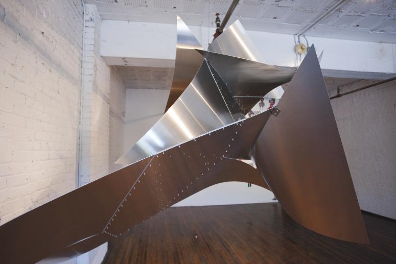 Digital image IRC.2012.04148 showing Dee Briggs's installation, Parasitic Reflectivity in a 90º Two-Step, at the Mattress Factory, 2010.