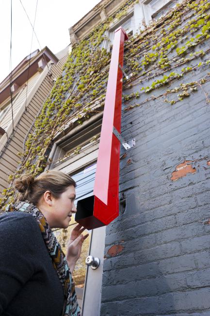 Digital image IRC.2012.04160 showing Dee Briggs's installation, Art You Can Get into...If You Have $12, at the Mattress Factory, 2012.