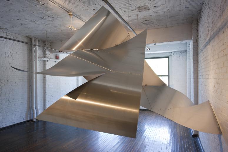 Digital image IRC.2012.04144 showing Dee Briggs's installation, Parasitic Reflectivity in a 90º Two-Step, at the Mattress Factory, 2010.