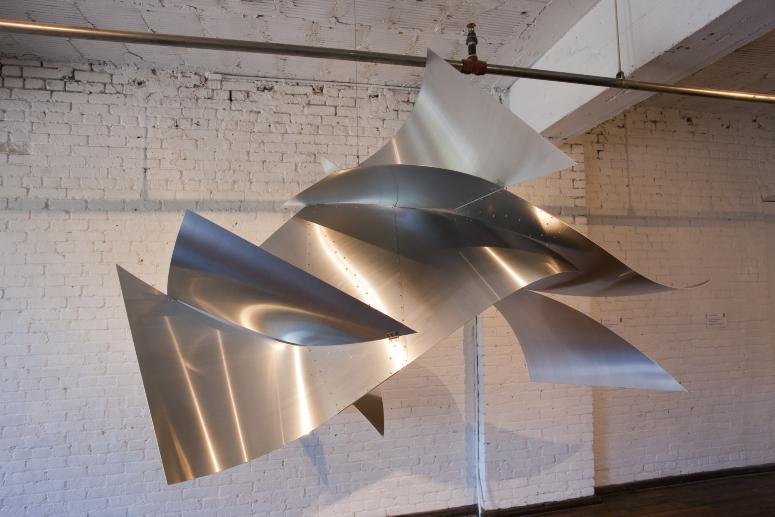 Digital image IRC.2012.04146 showing Dee Briggs's installation, Parasitic Reflectivity in a 90º Two-Step, at the Mattress Factory, 2010.