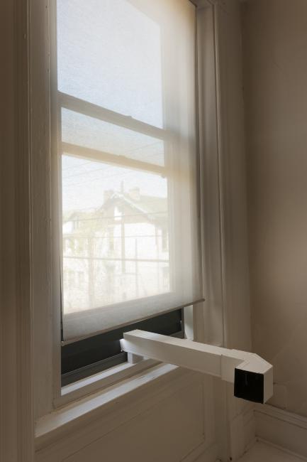 Digital image IRC.2012.04157 showing Dee Briggs's installation, Art You Can Get into...If You Have $12, at the Mattress Factory, 2012.