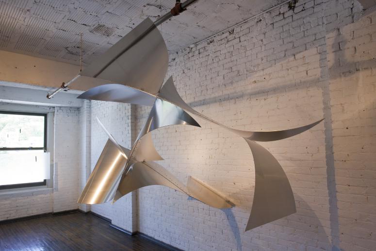 Digital image IRC.2012.04145 showing Dee Briggs's installation, Parasitic Reflectivity in a 90º Two-Step, at the Mattress Factory, 2010.