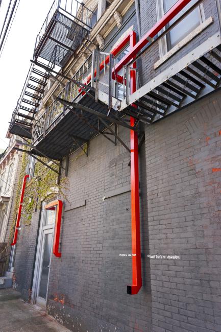 Digital image IRC.2012.04174 showing Dee Briggs's installation, Art You Can Get into...If You Have $12, at the Mattress Factory, 2012.