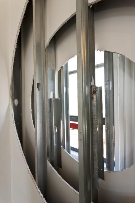 Digital Image IRC.2012.04034 showing Nina Marie Barbuto's installation, Glory Holes, at the Mattress Factory, 2012.