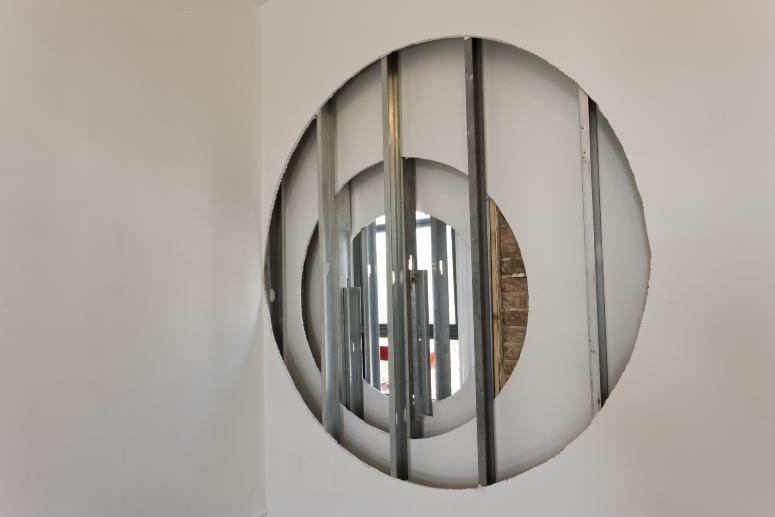 Digital Image IRC.2012.04027 showing Nina Marie Barbuto's installation, Glory Holes, at the Mattress Factory, 2012.