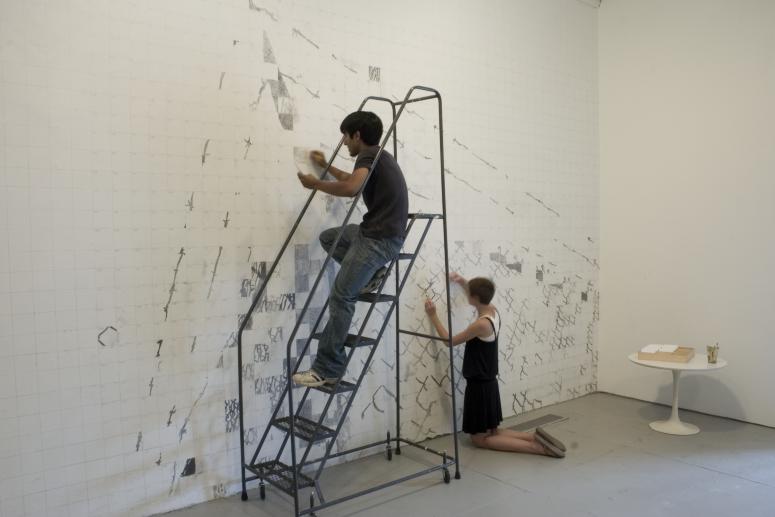 Digital image IRC.2012.04055 showing Kim Beck's changing installation, Quartered and Drawn, at the Mattress Factory, 2008.