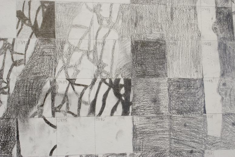 Digital image IRC.2012.04052 showing Kim Beck's changing installation, Quartered and Drawn, at the Mattress Factory, 2008.