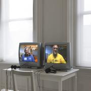 Digital image IRC.2012.06827 showing Rhona Byrne's video installation, ACE, at the Mattress Factory, 2010.