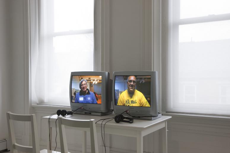 Digital image IRC.2012.06827 showing Rhona Byrne's video installation, ACE, at the Mattress Factory, 2010.