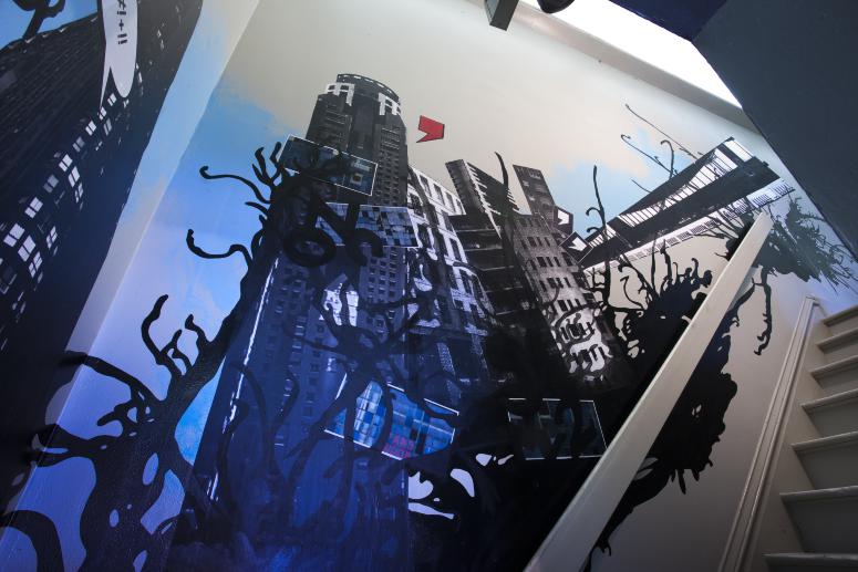 Digital image IRC.2012.03860 showing Stephanie Armbruster's installation, Word Salad, at the Mattress Factory, 2009.