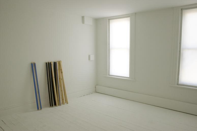 Digital image IRC.2012.03879 showing Natascha Ampunant's installation, Same Place in October (Leaning), at the Mattress Factory, 2006.