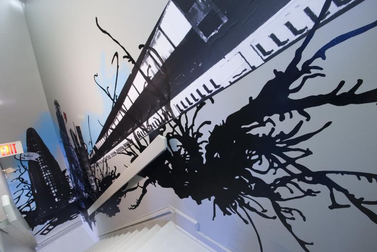 Digital image IRC.2012.03857 showing Stephanie Armbruster's installation, Word Salad, at the Mattress Factory, 2009.