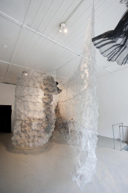 Digital image IRC.2012.03824 showing Atticus Adams's installation, castles in the air, at the Mattress Factory, 2009.