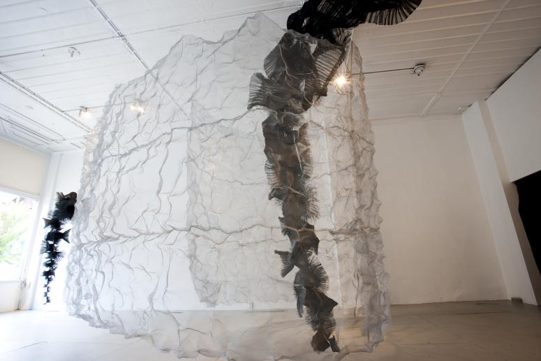 Digital image IRC.2012.03827 showing Atticus Adams's installation, castles in the air, at the Mattress Factory, 2009.