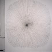 Digital image IRC.2012.03845 showing William Anastasi's permanent untitled installation from the Calisthenic Series, created October 4, 1997, 16:02-16:48, at the Mattress Factory, 1997.