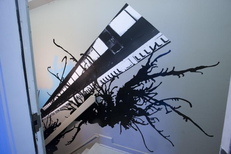 Digital image IRC.2012.03856 showing Stephanie Armbruster's installation, Word Salad, at the Mattress Factory, 2009.