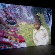 Digital image IRC.2012.06842 showing Antoine Catala's video installation, Pumpkins, at the Mattress Factory, 2008.