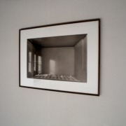 slide IRC.2012.01794 (old number: MAS.J-B008) showing John Massey's installation, By Dawn's Early Light until Twilight's Last Gleaning, at the Mattress Factory, 1988.