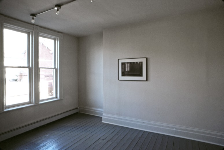 slide IRC.2012.01787 (old number: MAS.J-B001) showing John Massey's installation, By Dawn's Early Light until Twilight's Last Gleaning, at the Mattress Factory, 1988.