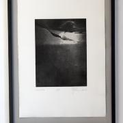 Digital image IRC.2012.06836 showing John Carson's etching, Aurora, at the Mattress Factory, 2008.