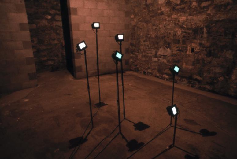 slide IRC.2012.01137 (old number: CAZ.L-S019) showing Lynn Cazabon's installation, Spot, at the Mattress Factory, 1998.