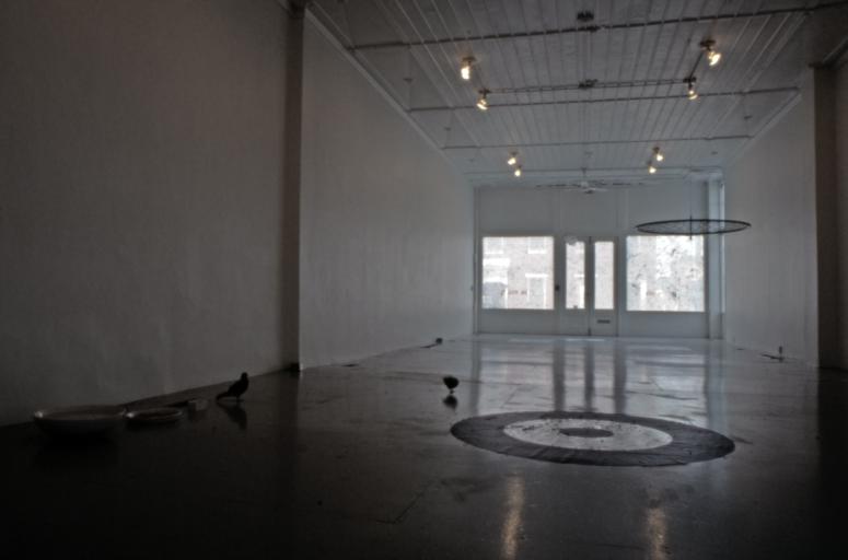 slide IRC.2012.00538 (old number: BRA.D-P006) showing Dove Bradshaw's installation, Plain Air, at the Mattress Factory, 1990.