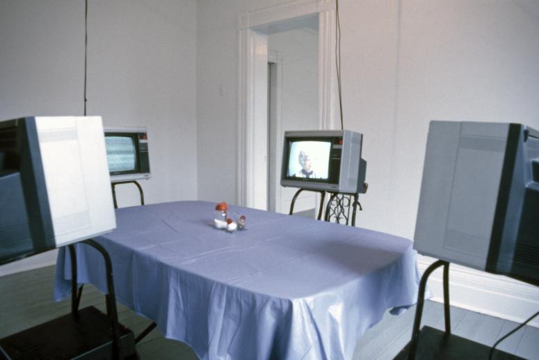 slide IRC.2012.00564 (old number: BUR.D-U003) showing Diana Burgoyne's Untitled installation at the Mattress Factory, 1991.