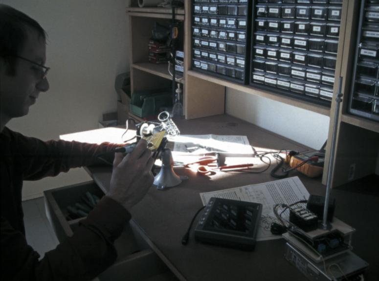 exhibitions slides IRC.2012.00528 (old number BOY.J_S-002) showing Jeremy Boyle's The Studio Project installation for Factory Installed sponsored by Creative Heights at the Mattress Factory, 2003.