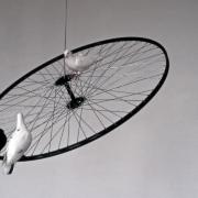 slide IRC.2012.00543 (old number: BRA.D-P011) showing Dove Bradshaw's installation, Plain Air, at the Mattress Factory, 1990.