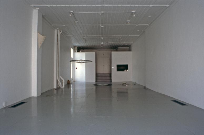 slide IRC.2012.00535 (old number: BRA.D-P003) showing Dove Bradshaw's installation, Plain Air, at the Mattress Factory, 1990.