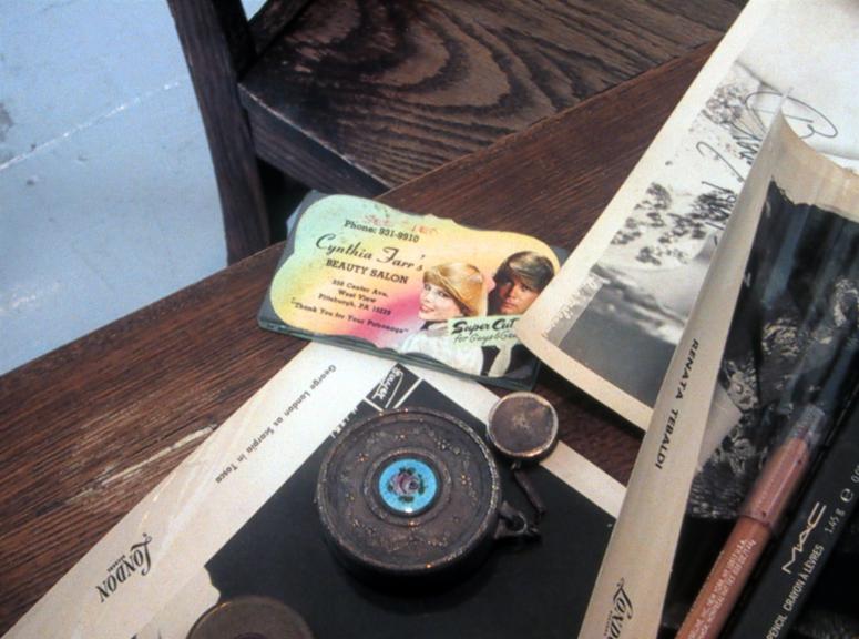 slide IRC.2012.00486 (old number: BER.D-S015) showing Dennis Bergevin's installation, Studio Portrait of the Artist, at the Mattress Factory, 2001.