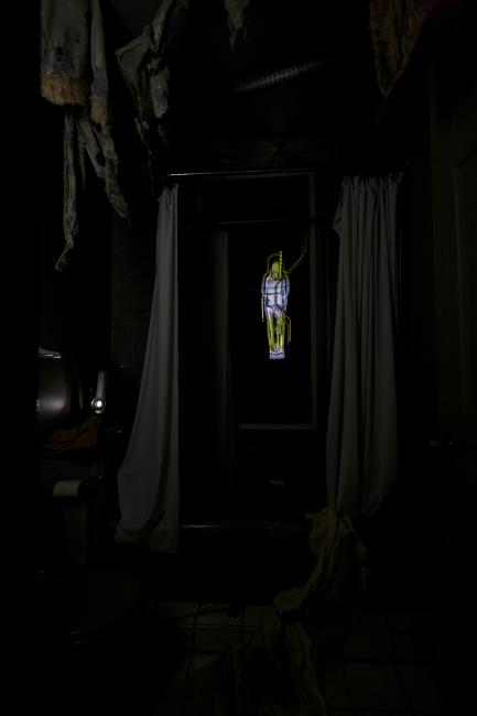 Digital image IRC.2012.06753 showing Mark Bellaire's installation, Vainglorious Stammering, at the Mattress Factory, 2011.